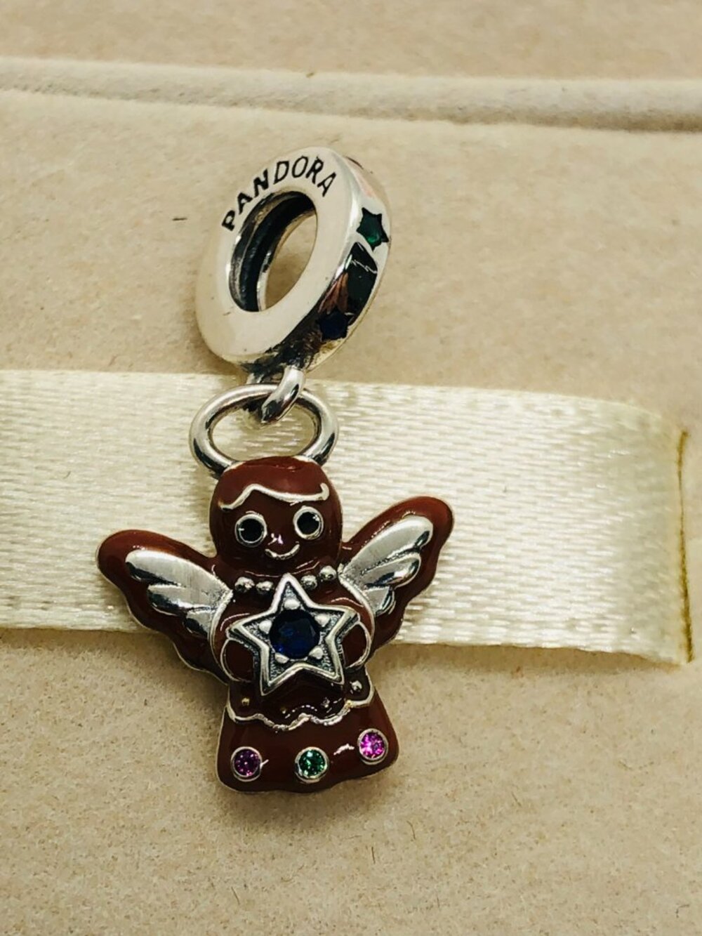 ✨🔥Pandora Gingerbread Angel Dangle Charm